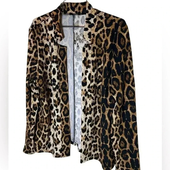 NEW Women’s Leopard Print Cardigan, Sz XL - Picture 3 of 3